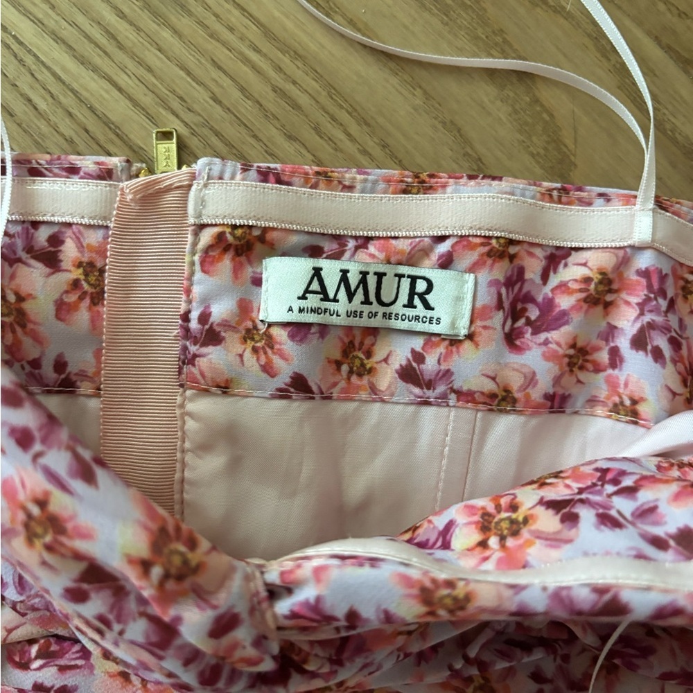 AMUR Floral Pink Cropped Bustier Top - Picture 3 of 6